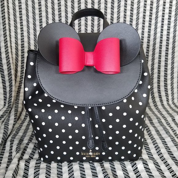 kate spade Handbags - MAKE A REASONABLE OFFER Kate Spade Dot Minnie Mouse Black backpack New With Tag
